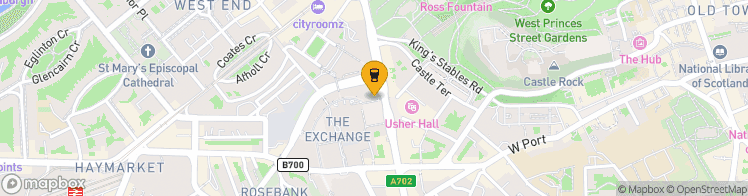 Map showing a marker over 55.947468699999995, -3.206553
