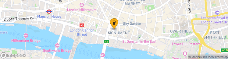 Map showing a marker over 51.5102854, -0.0860956