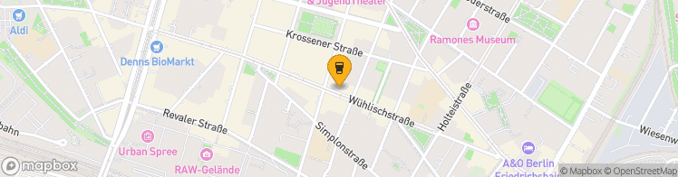 Map showing a marker over 52.508997199999996, 13.460699799999999
