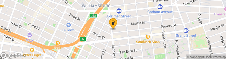 Map showing a marker over 40.712072, -73.95106299999999