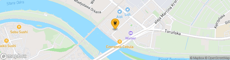 Map showing a marker over 51.1317984, 17.0594051