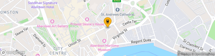 Map showing a marker over 57.147576199999996, -2.0944948