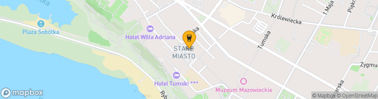 Map showing a marker over 52.5450331, 19.6856303