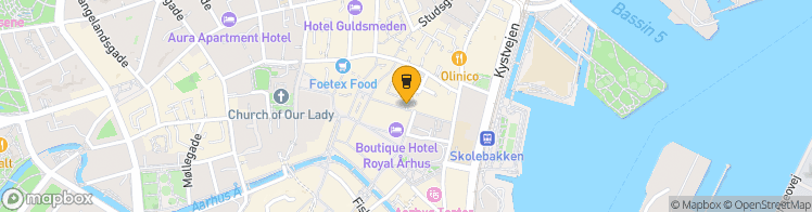 Map showing a marker over 56.157853499999995, 10.2099245