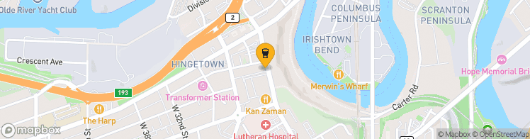 Map showing a marker over 41.4896112, -81.7069763