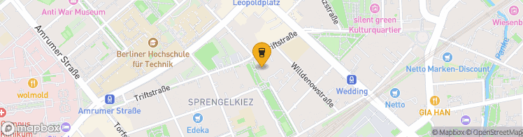 Map showing a marker over 52.5434732, 13.3594853