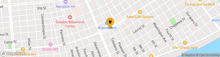 Map showing a marker over 29.923479399999998, -90.08740759999999