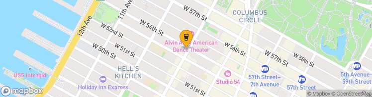 Map showing a marker over 40.7659887, -73.9874078