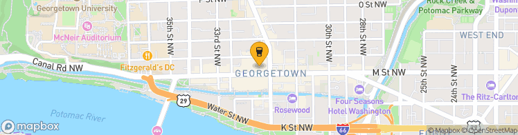 Map showing a marker over 38.9054909, -77.06350599999999