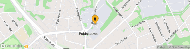 Map showing a marker over 63.1165186, 21.6199551