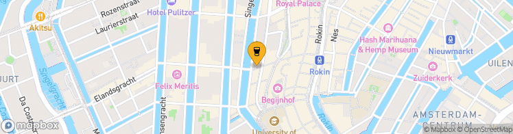 Map showing a marker over 52.370278299999995, 4.888726