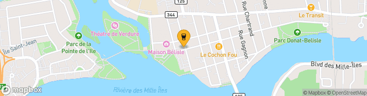 Map showing a marker over 45.6928748, -73.63454879999999