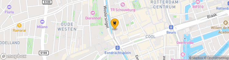 Map showing a marker over 51.917764399999996, 4.4729198