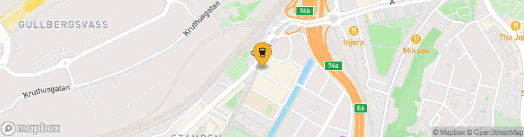 Map showing a marker over 57.7124804, 11.9910927