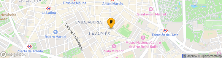 Map showing a marker over 40.408944, -3.6993039999999997