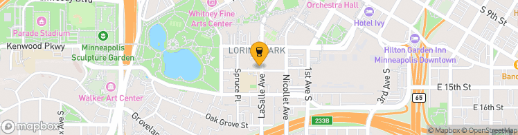 Map showing a marker over 44.968932099999996, -93.27951159999999