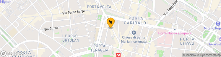 Map showing a marker over 45.479847, 9.18323