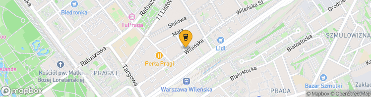 Map showing a marker over 52.2575319, 21.0384577