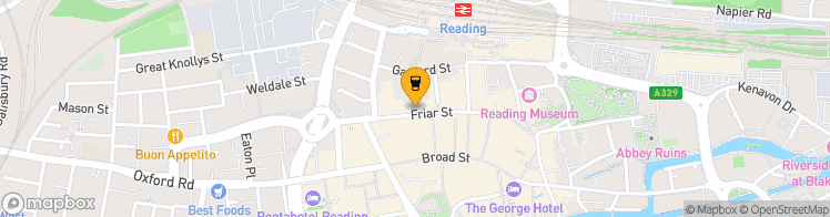 Map showing a marker over 51.4568346, -0.9741806999999999