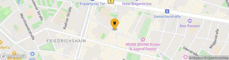 Map showing a marker over 52.5131501, 13.457066099999999