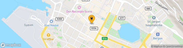 Map showing a marker over 60.3911667, 5.3217778