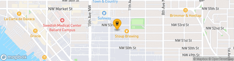 Map showing a marker over 47.666655, -122.37252099999999