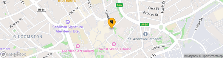 Map showing a marker over 57.149462, -2.0978639