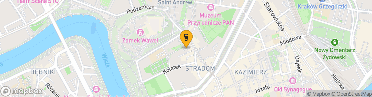 Map showing a marker over 50.0531753, 19.939385899999998