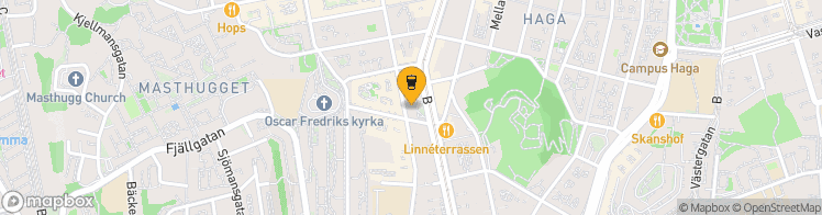 Map showing a marker over 57.696505800000004, 11.950614199999999