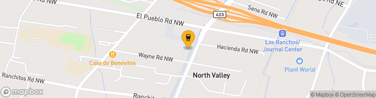 Map showing a marker over 35.1752219, -106.62534939999999