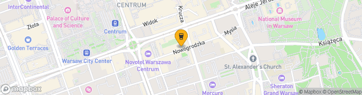 Map showing a marker over 52.229704899999994, 21.0159944