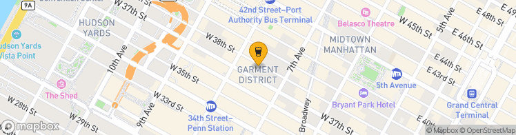 Map showing a marker over 40.754039299999995, -73.99050129999999