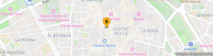 Map showing a marker over 39.4749889, -0.37870830000000005