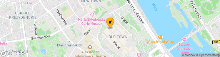Map showing a marker over 52.2502721, 21.0110894