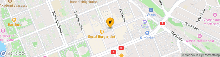 Map showing a marker over 63.0965408, 21.615961799999997