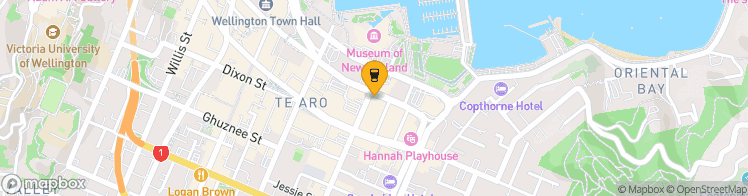 Map showing a marker over -41.2923804, 174.78204599999998