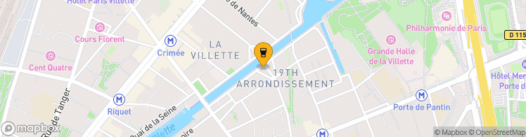 Map showing a marker over 48.8897449, 2.3829975