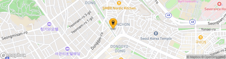 Map showing a marker over 37.5593167, 126.9251858