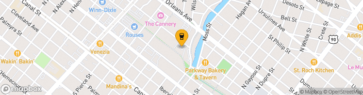 Map showing a marker over 29.9747664, -90.0923648