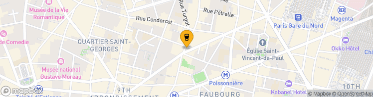 Map showing a marker over 48.8786262, 2.3453584
