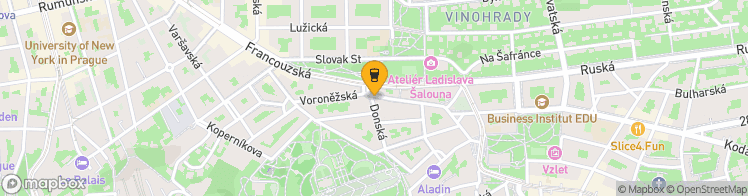 Map showing a marker over 50.0715833, 14.4470496