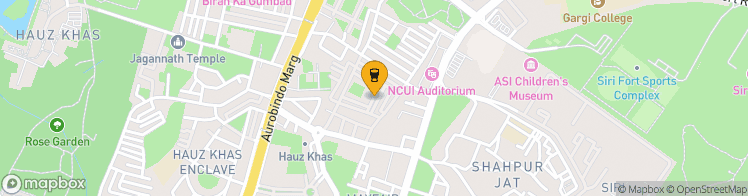 Map showing a marker over 28.5512275, 77.20838499999999