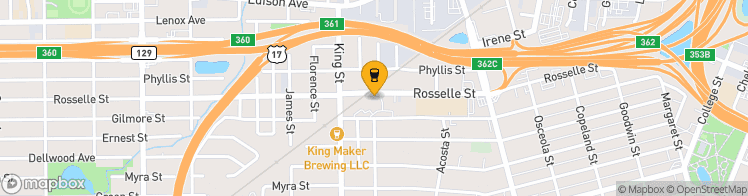Map showing a marker over 30.319131499999997, -81.6954868