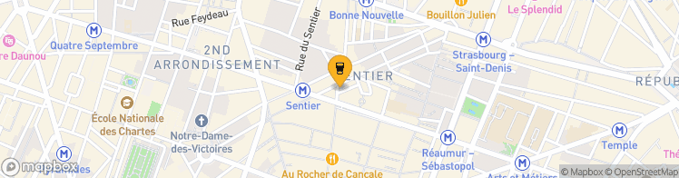Map showing a marker over 48.8677658, 2.347477