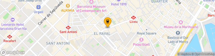 Map showing a marker over 41.3801451, 2.1691803