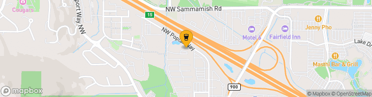 Map showing a marker over 47.549596799999996, -122.06636069999999