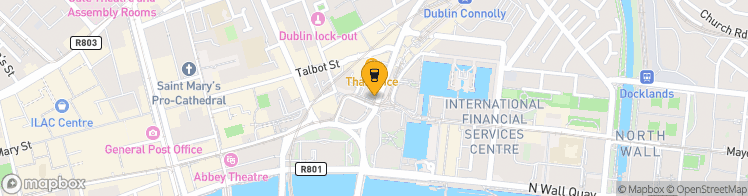 Map showing a marker over 53.3501297, -6.2510243999999995