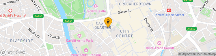 Map showing a marker over 51.4803326, -3.179335