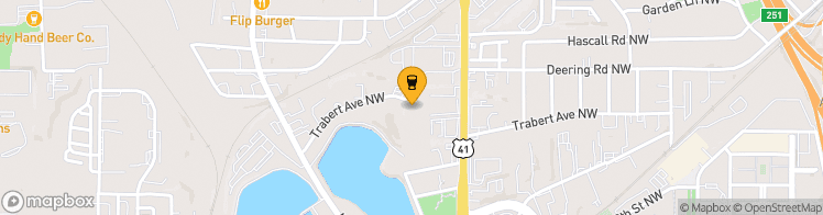 Map showing a marker over 33.7949288, -84.40992399999999