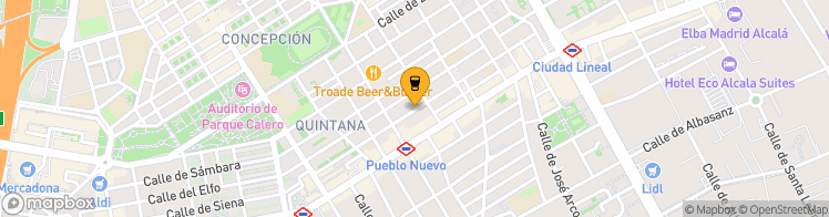 Map showing a marker over 40.436163, -3.6438376999999997